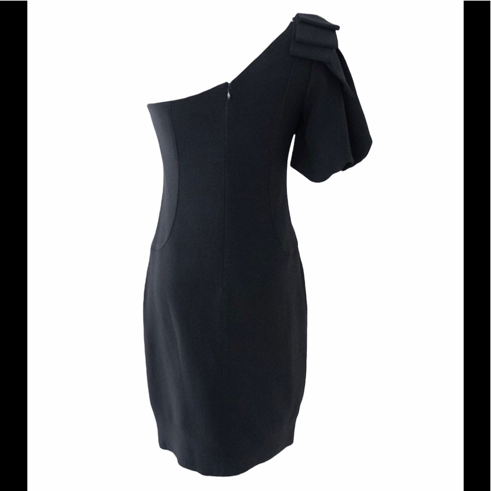 LA PERLA Collezione One Shoulder LBD Little Black Dress w Bow Detail IT 44 US 8 - Picture 3 of 9